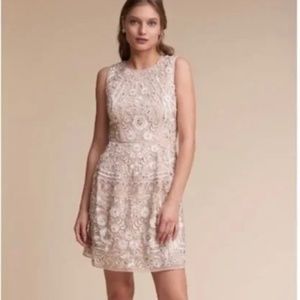Needle & Thread For BHLDN Grove Beaded Sleeveless Mini Dress Sheath